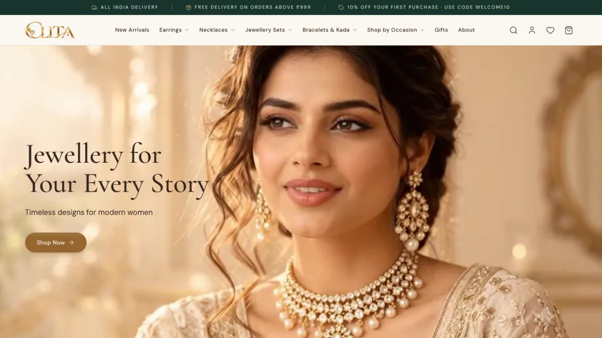Clita.in website homepage